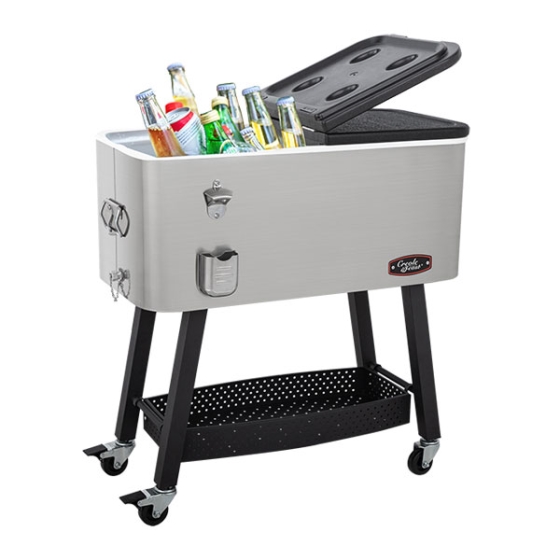 Stainless Steel 80 Qt. Premium Portable Rolling Cooler
